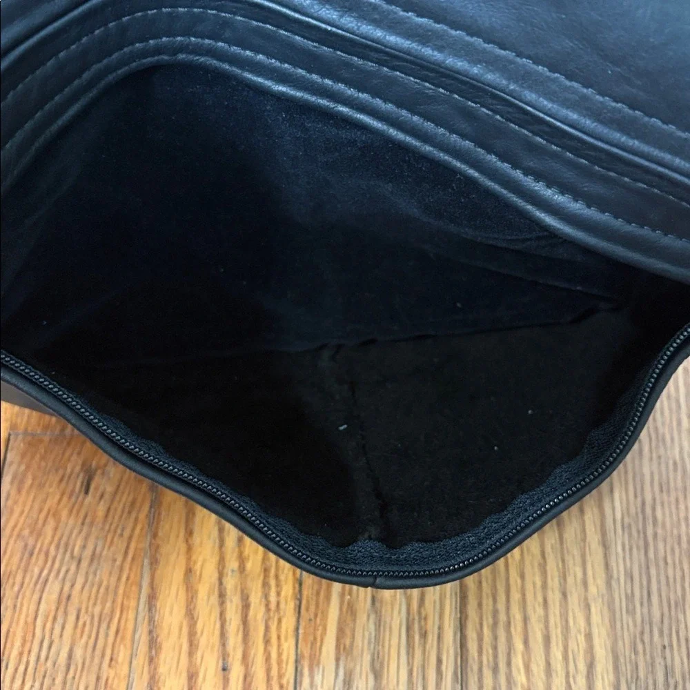 Maple‎ Leather Company Saddlebag Crossbody Bag Purse Black Buttery Soft Leather